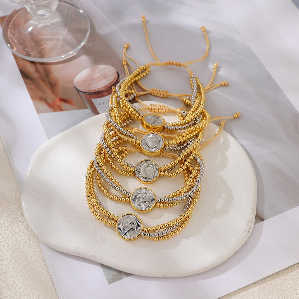 Boho Multi-Layer Beaded Charm Bracelet Set