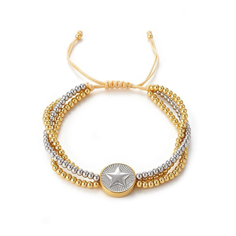 Boho Multi-Layer Beaded Charm Bracelet Set