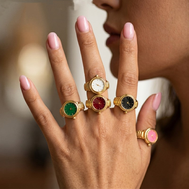 Classy Colorful Watch Dial Ring