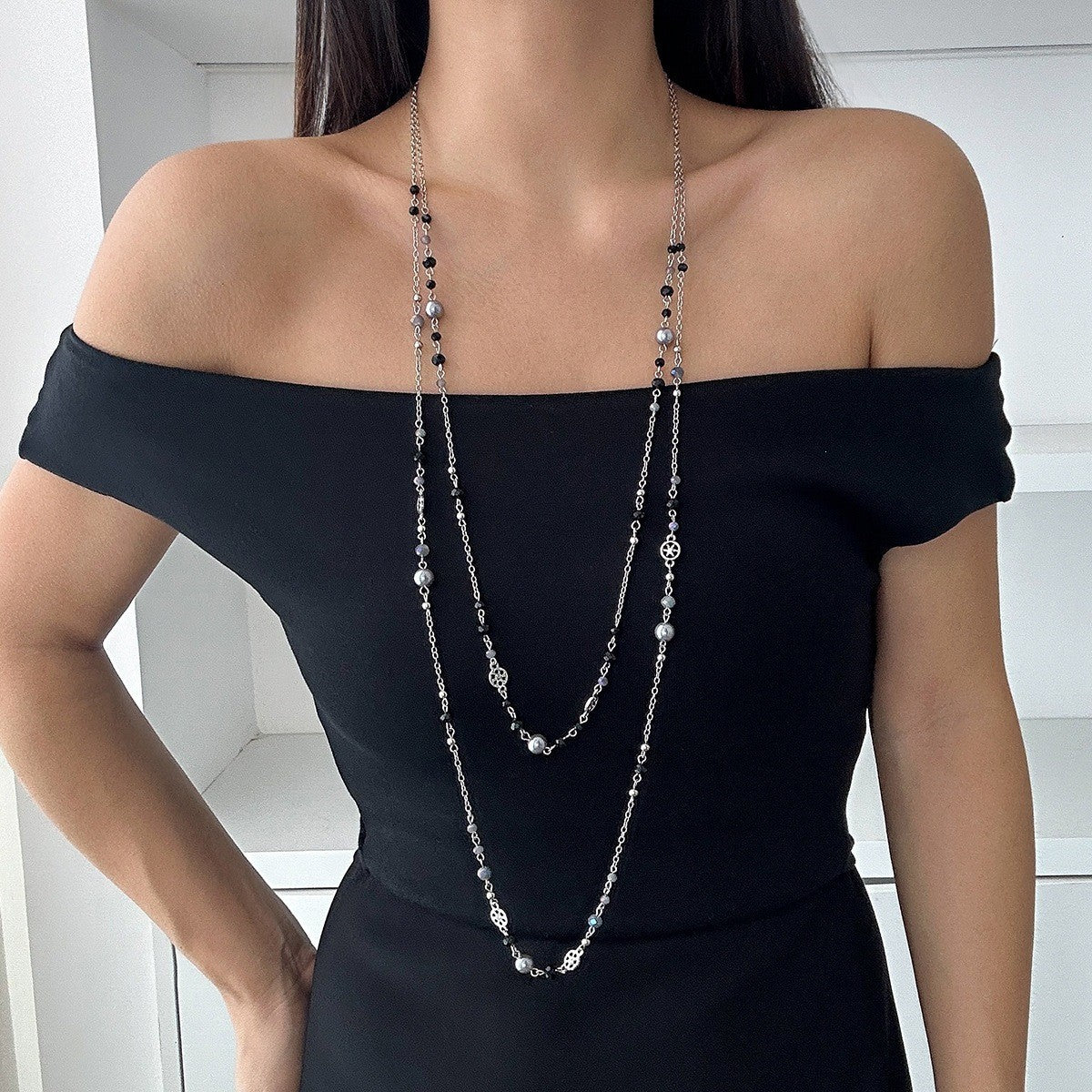 Elegant Vintage Faux Pearl Multi-Layer Necklace
