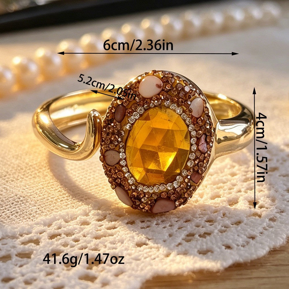 Classy Multi-Stone Cuff Bracelet