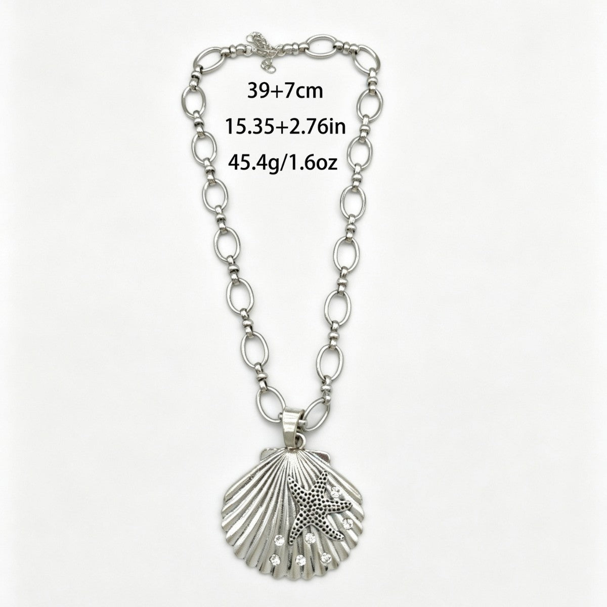 Classy Scallop Shell Starfish Necklace