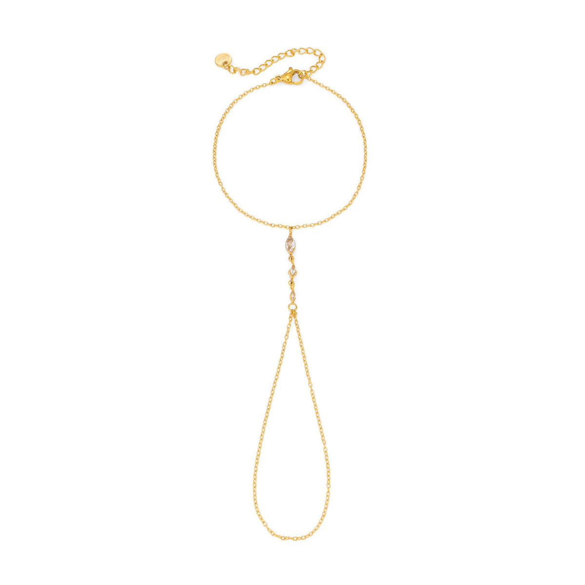 Dainty Multicolor Gemstone Hand Chain