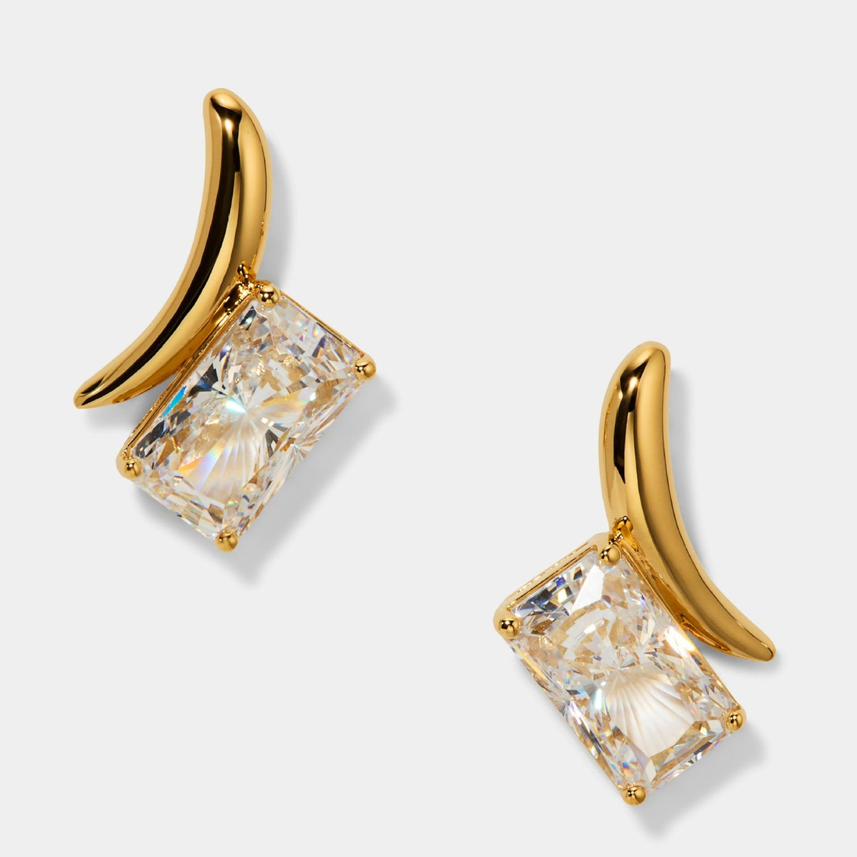 Classy Geometric CZ Ear Cuff Set