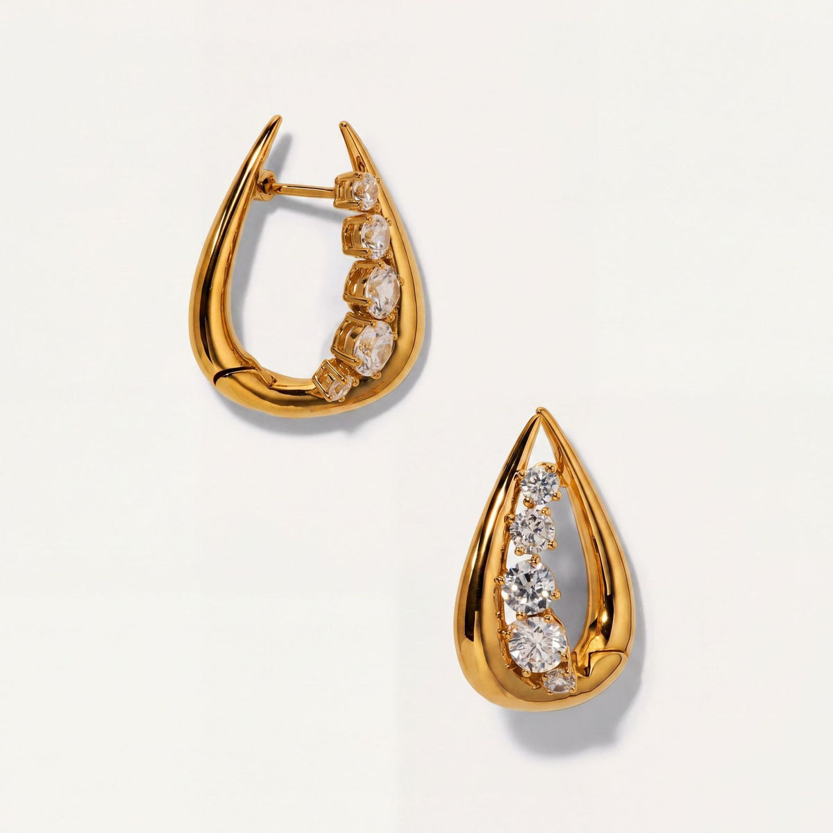 Classy Geometric CZ Ear Cuff Set