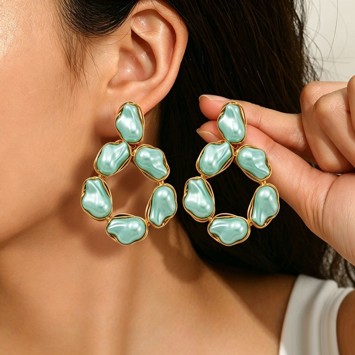 Classy Multicolor Geometric Drop Earrings