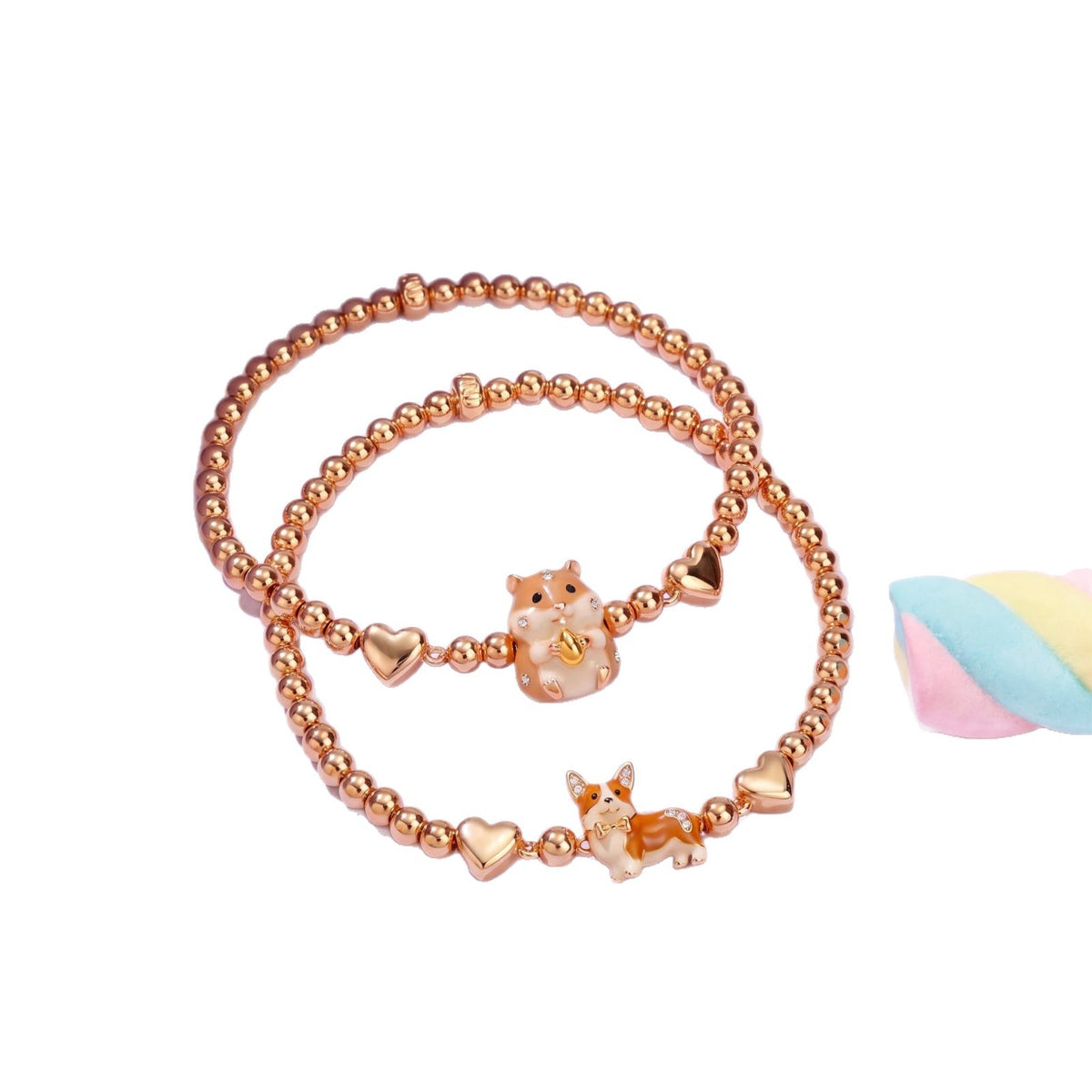 Dainty Enamel Animal Charm Bracelet