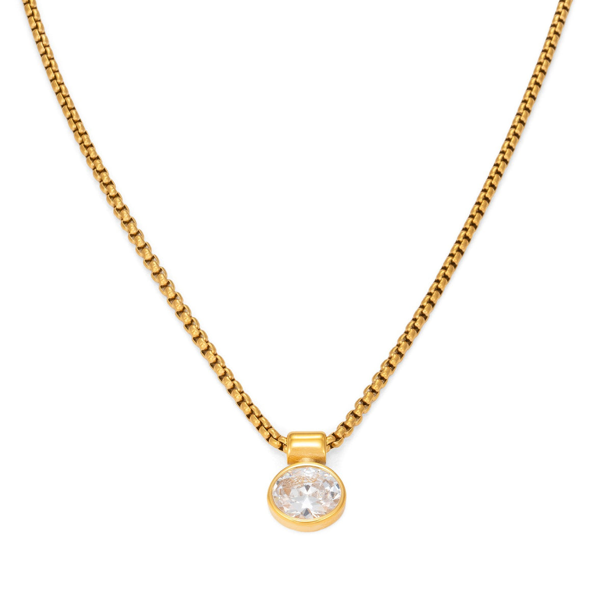 14k Dainty Corn Chain Heart Necklace