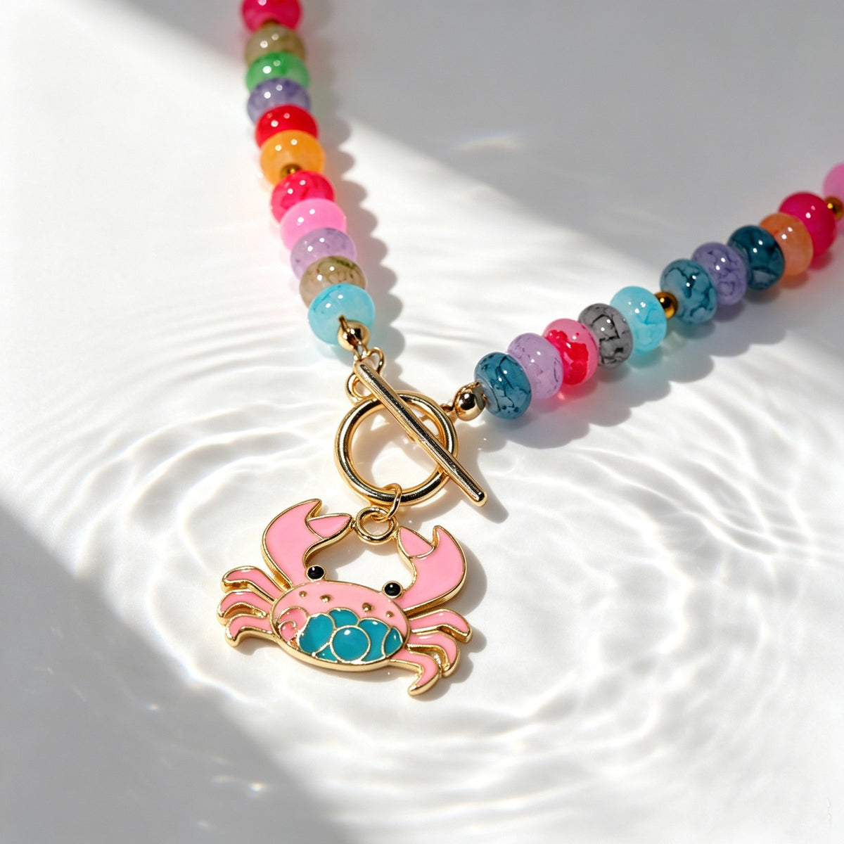 Playful Tropical Fish Beaded Necklace