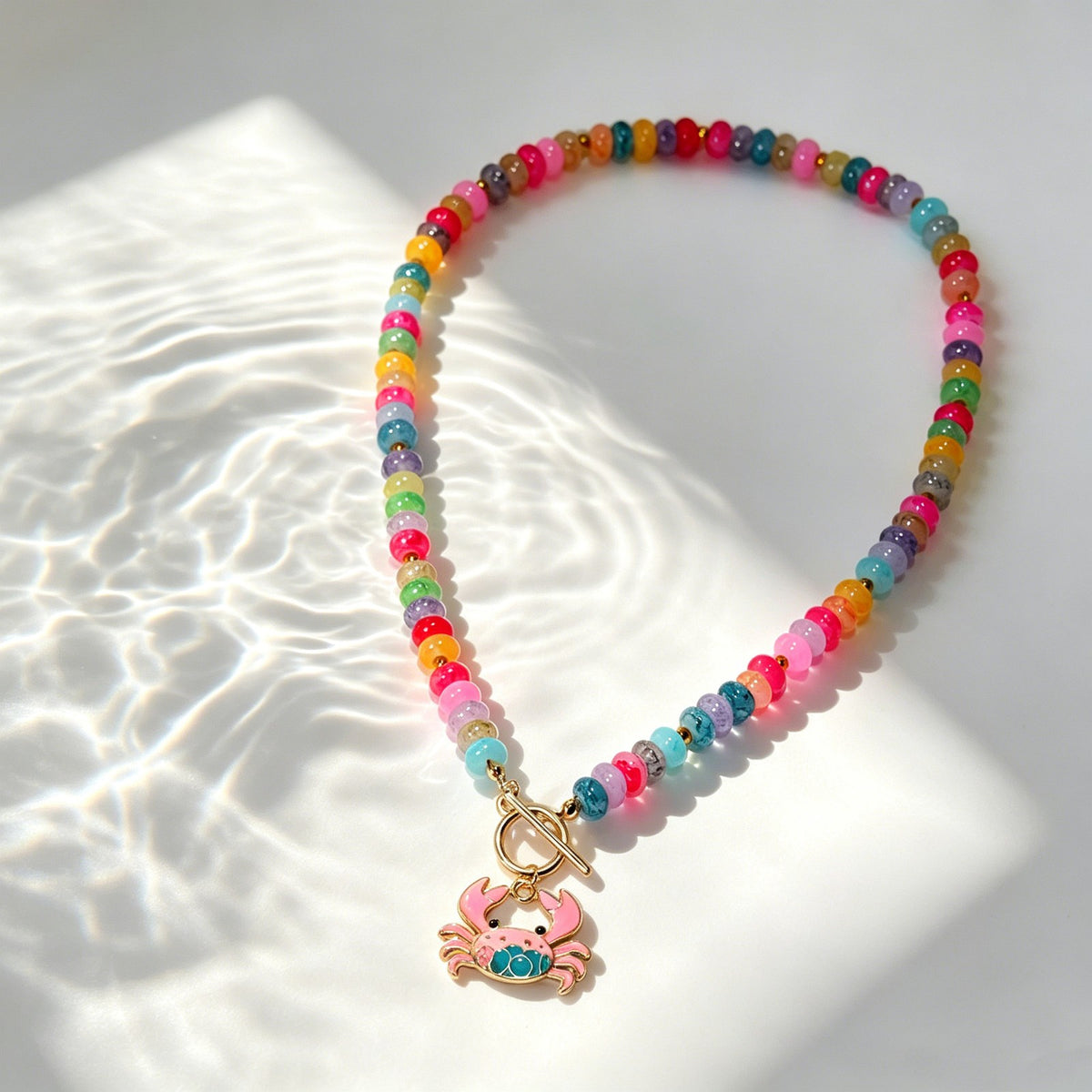 Playful Tropical Fish Beaded Necklace