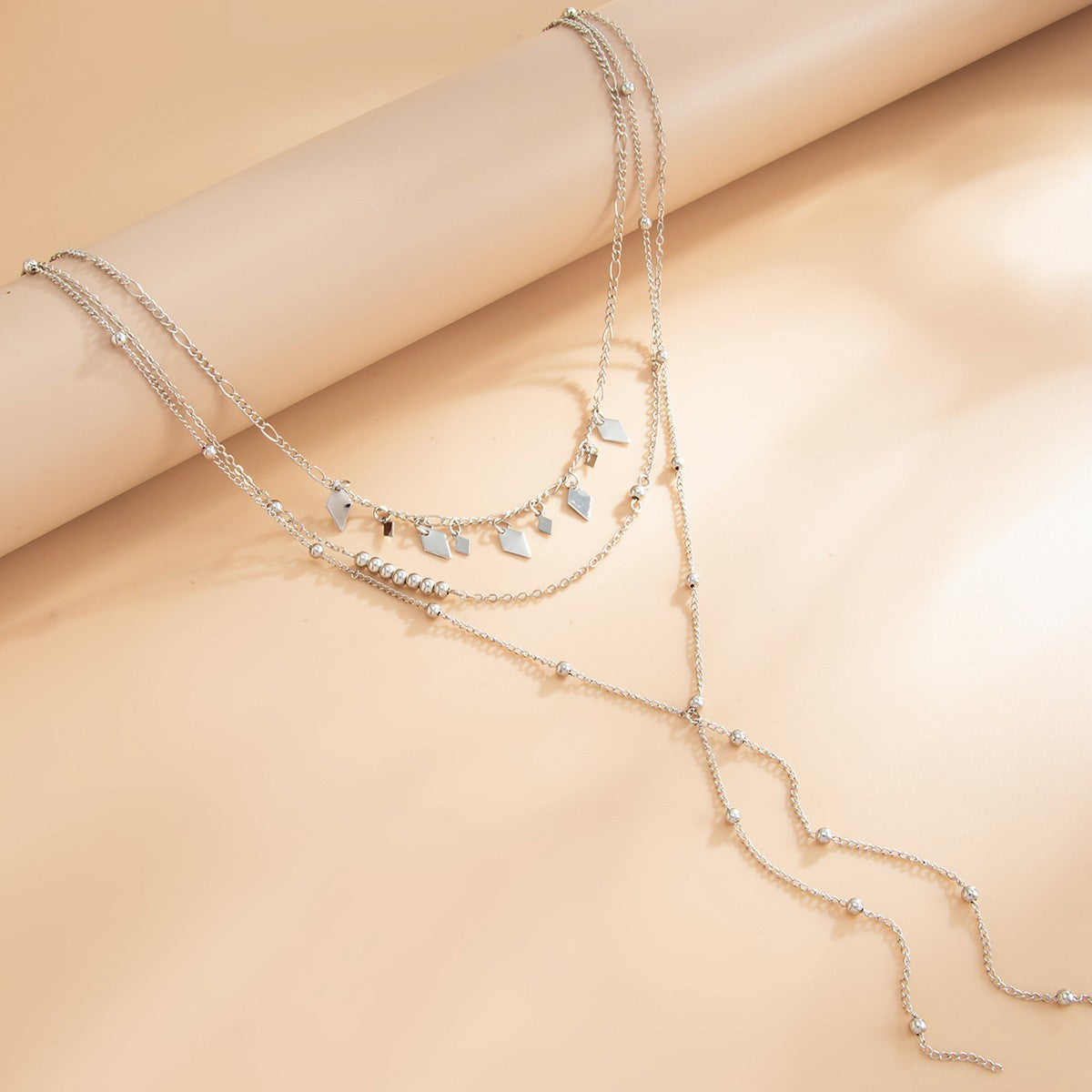 Classy Geometric Multi-Layer Y-Necklace