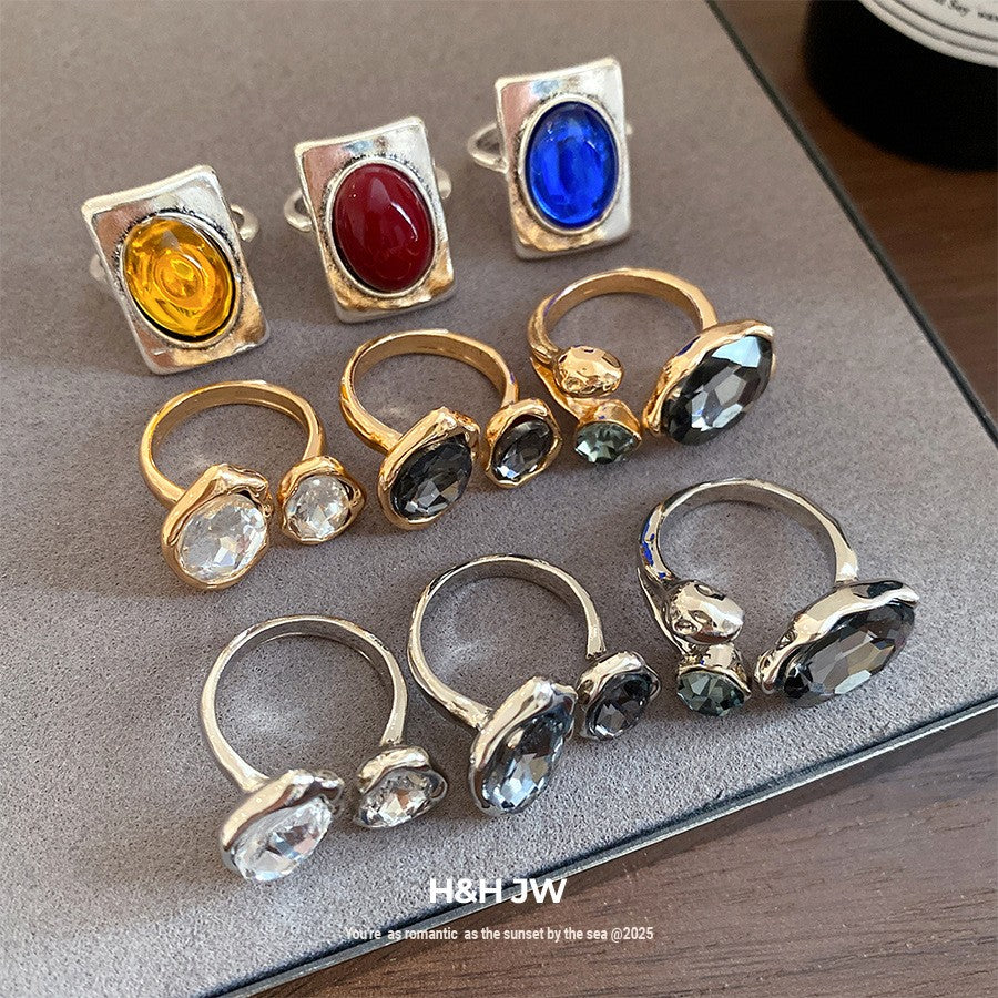 Classy Geometric CZ Ring Set