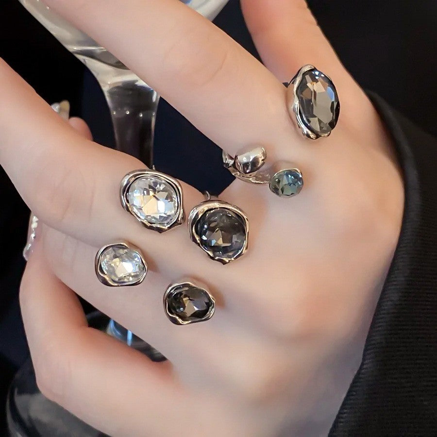 Classy Geometric CZ Ring Set