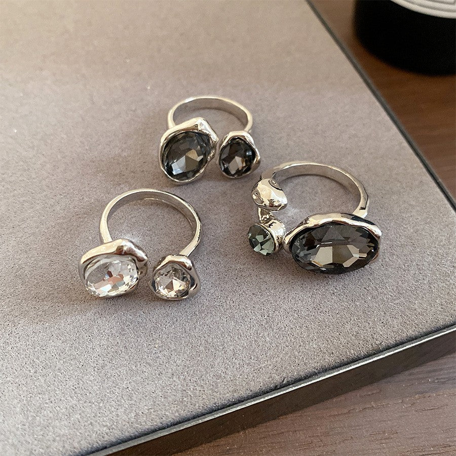 Classy Geometric CZ Ring Set
