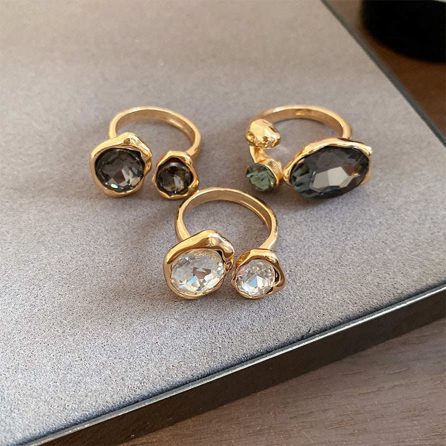 Classy Geometric CZ Ring Set
