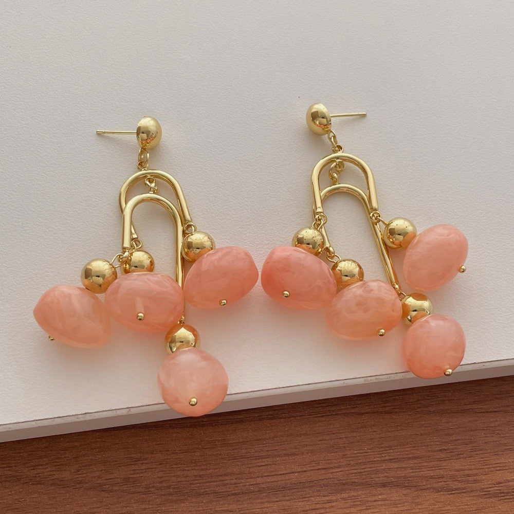 Classy Vintage Resin Grape Cluster Earrings