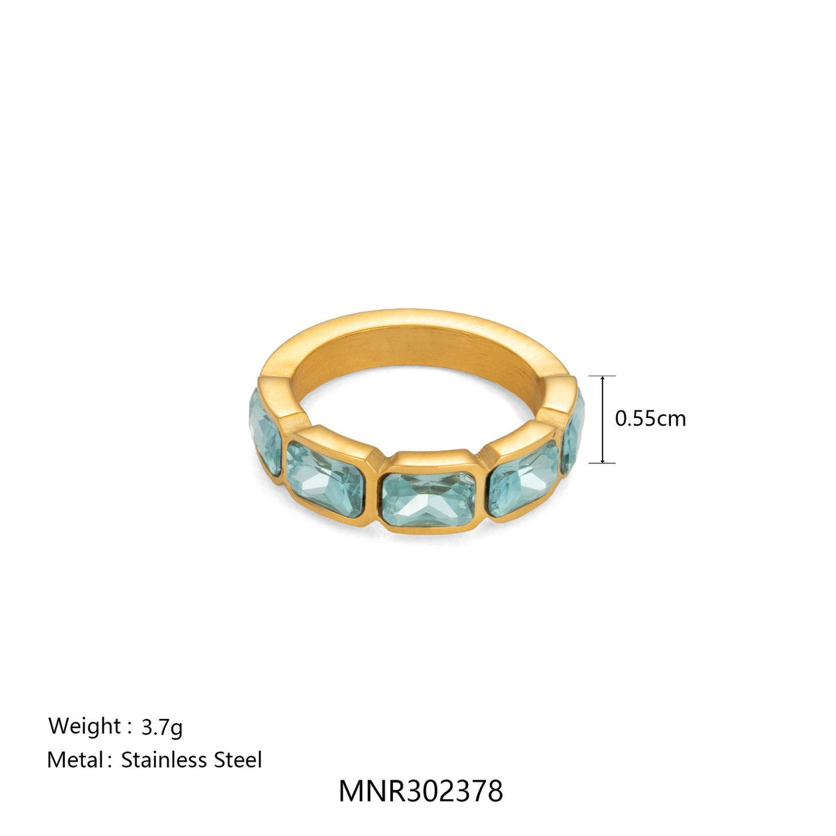14k Dainty Baguette Zirconia Ring