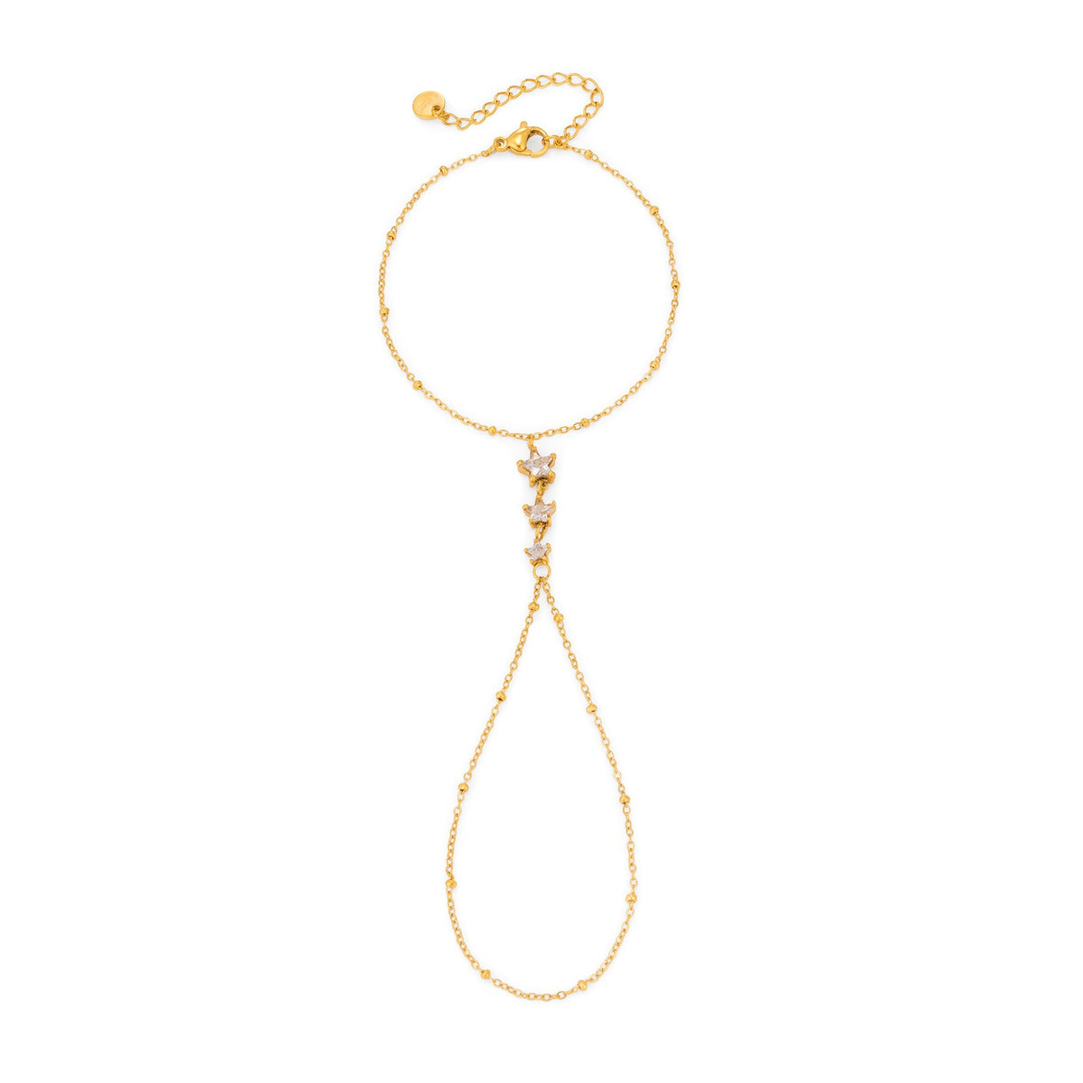 Dainty Multicolor Star Hand Chain Bracelet