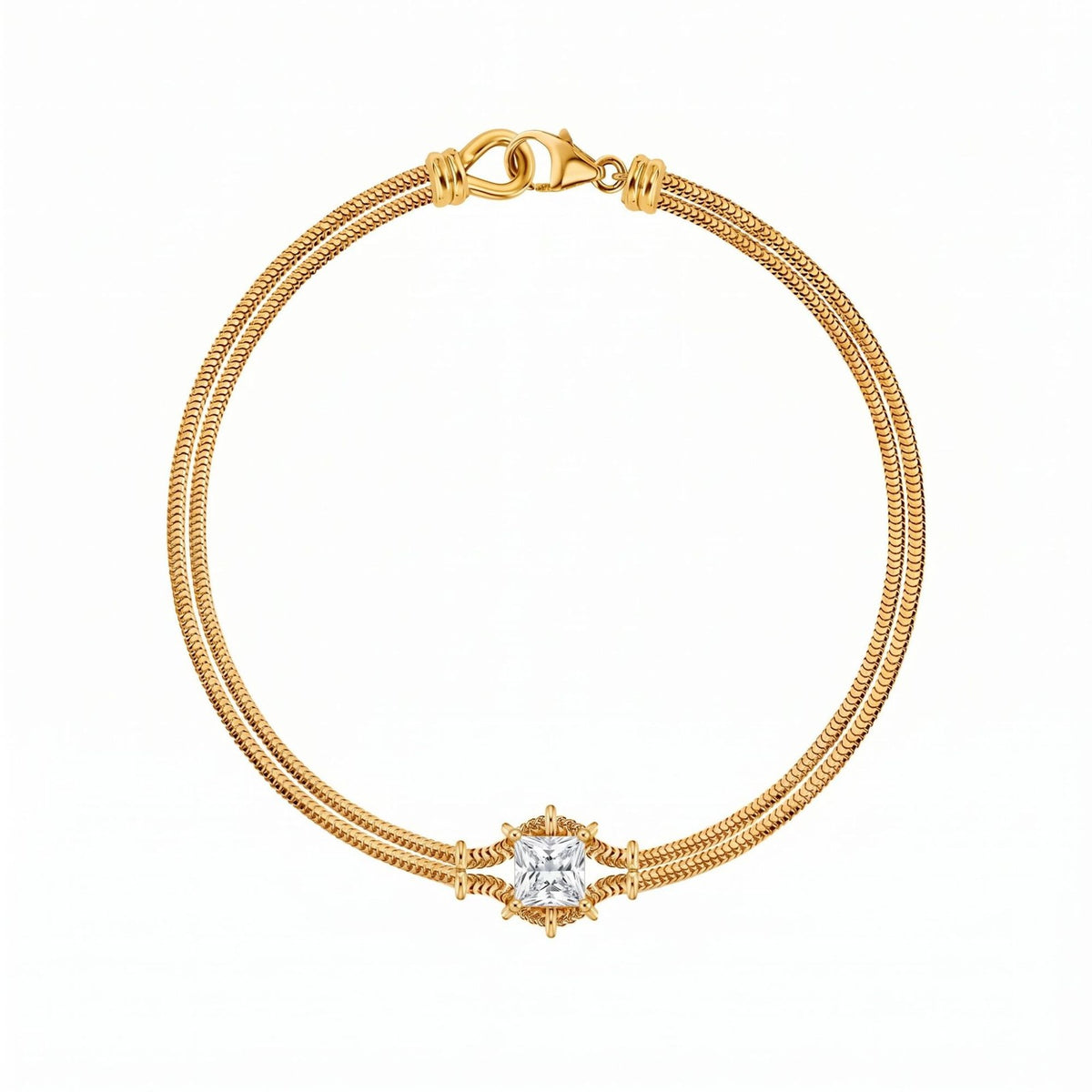 Dainty Pastel Cord & Snake Chain Bracelet Set
