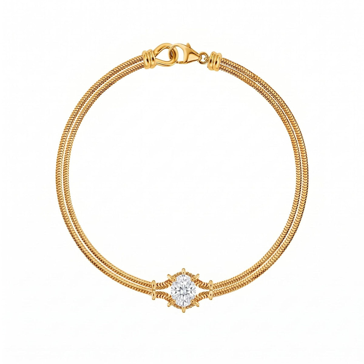 Dainty Pastel Cord & Snake Chain Bracelet Set