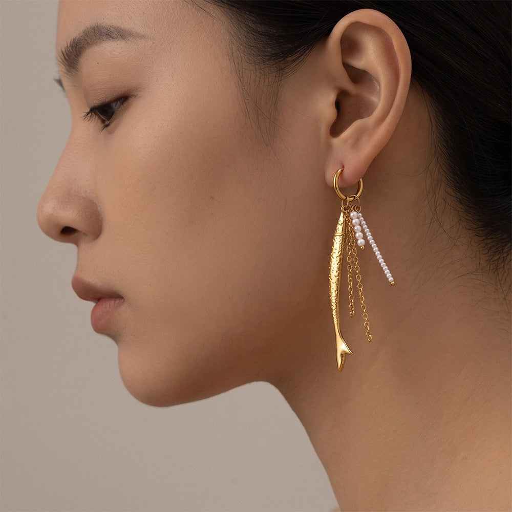 Classy Vintage Fish Tassel Earrings