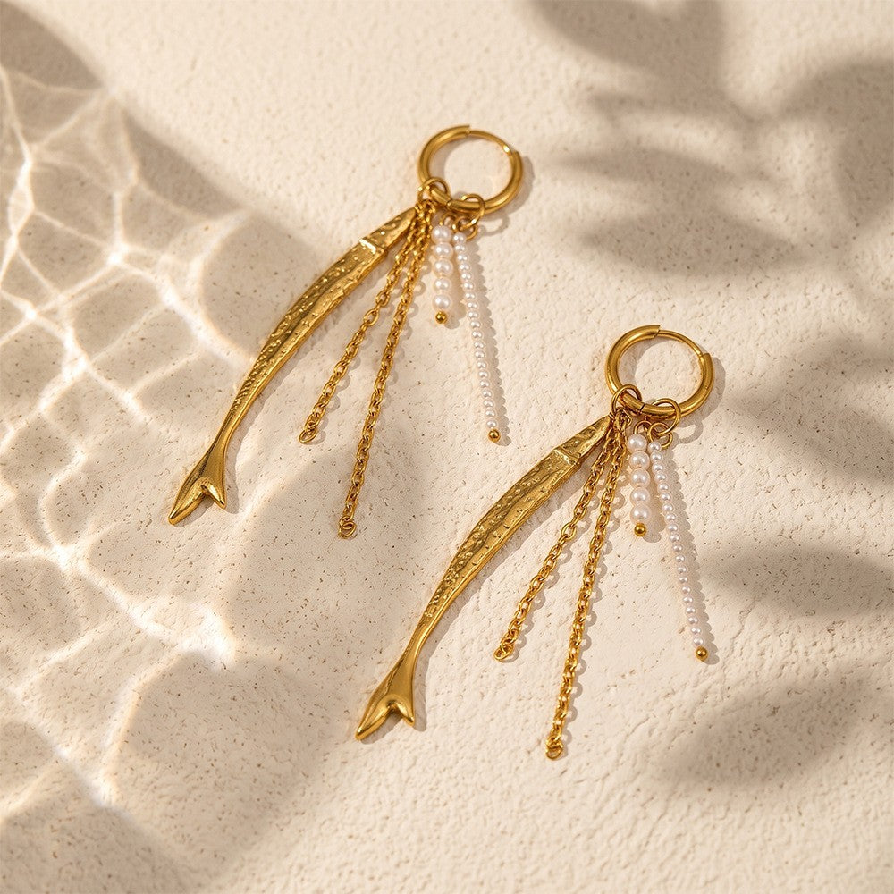Classy Vintage Fish Tassel Earrings