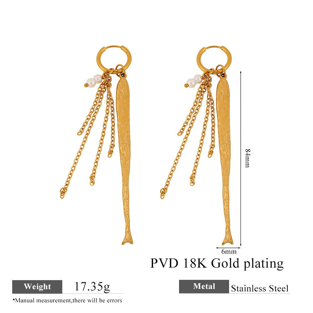 Classy Vintage Fish Tassel Earrings