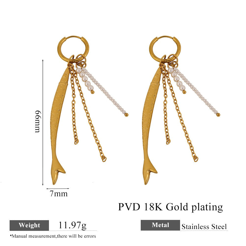 Classy Vintage Fish Tassel Earrings