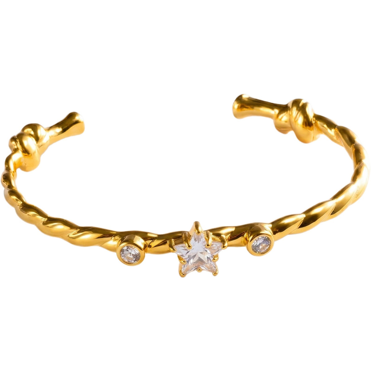 Classy Twisted Rope Star Bracelet