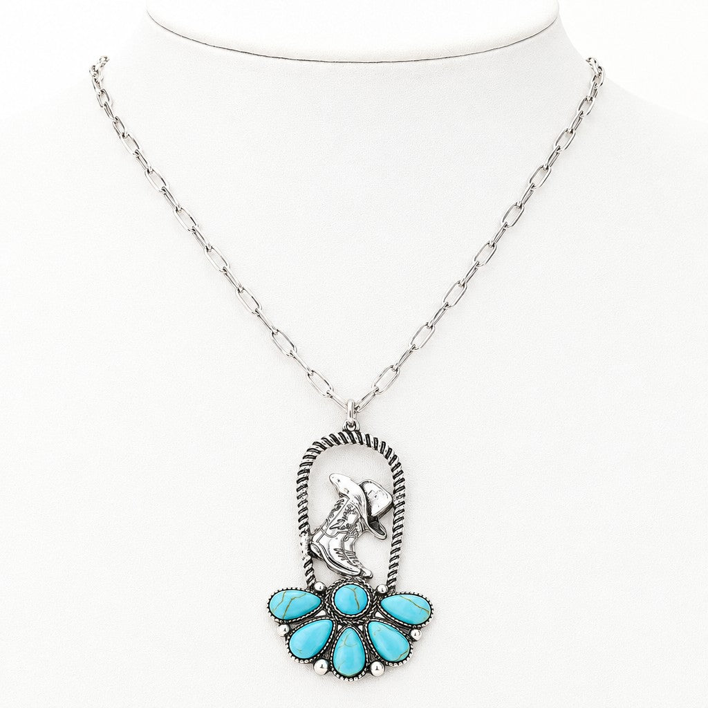 Boho Vintage Bull Skull Necklace