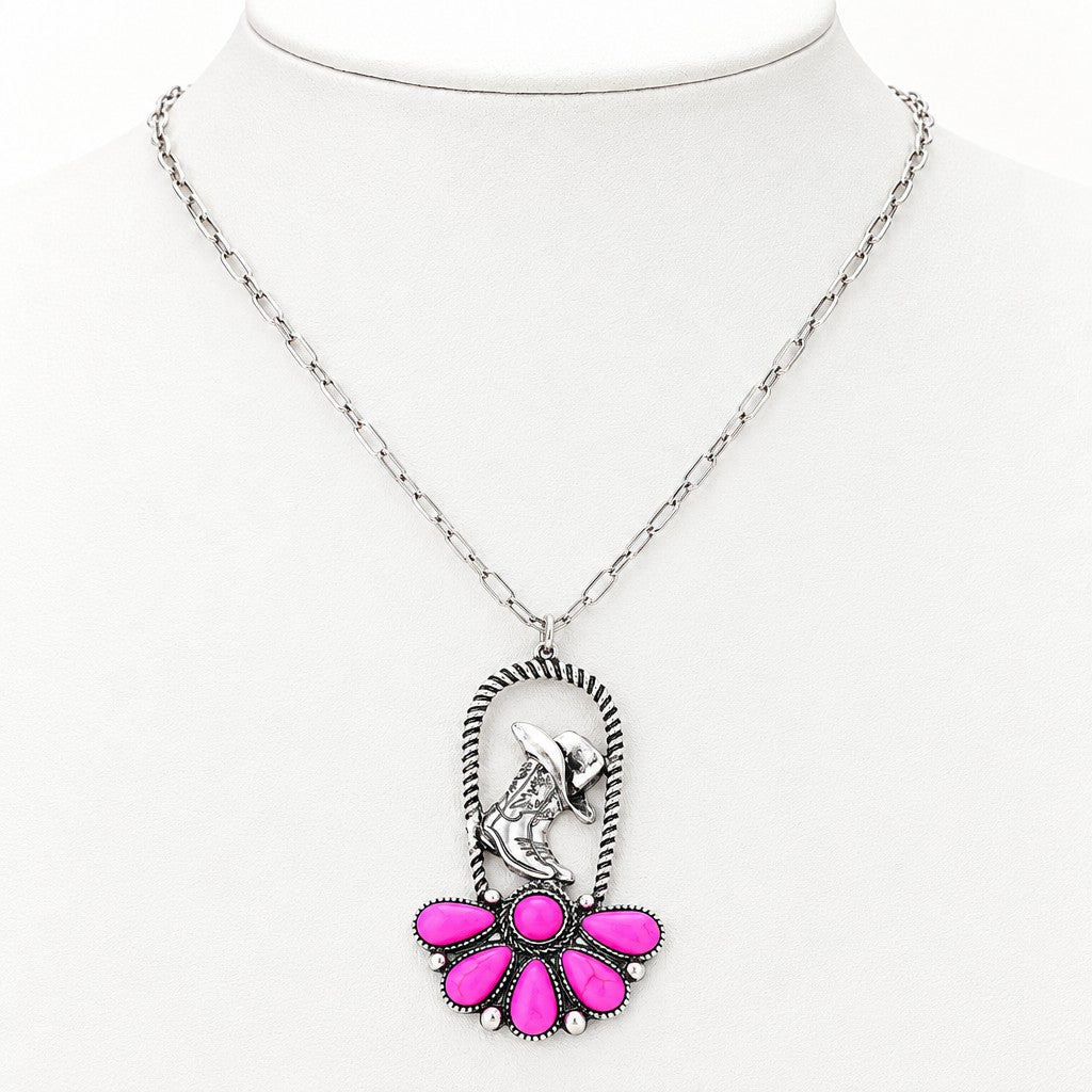 Boho Vintage Bull Skull Necklace
