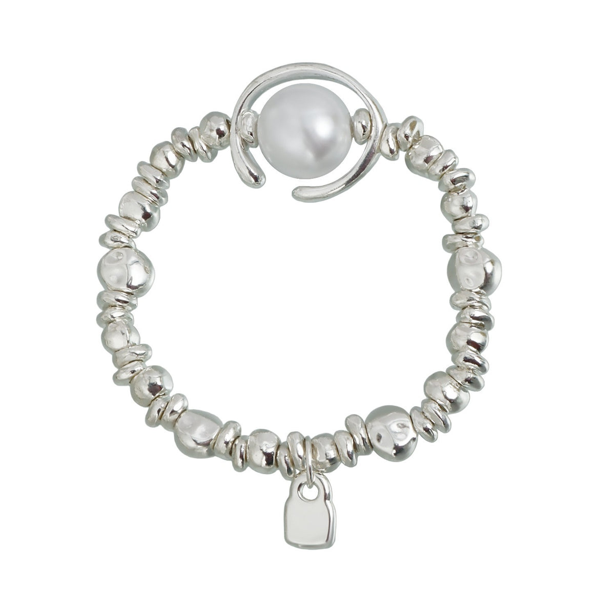 Classy Irregular Beaded Pearl Necklace & Bracelet Set