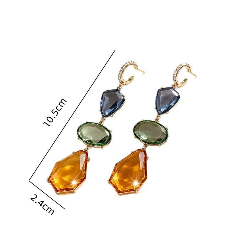 Classy Multicolor Geometric Dangle Earrings