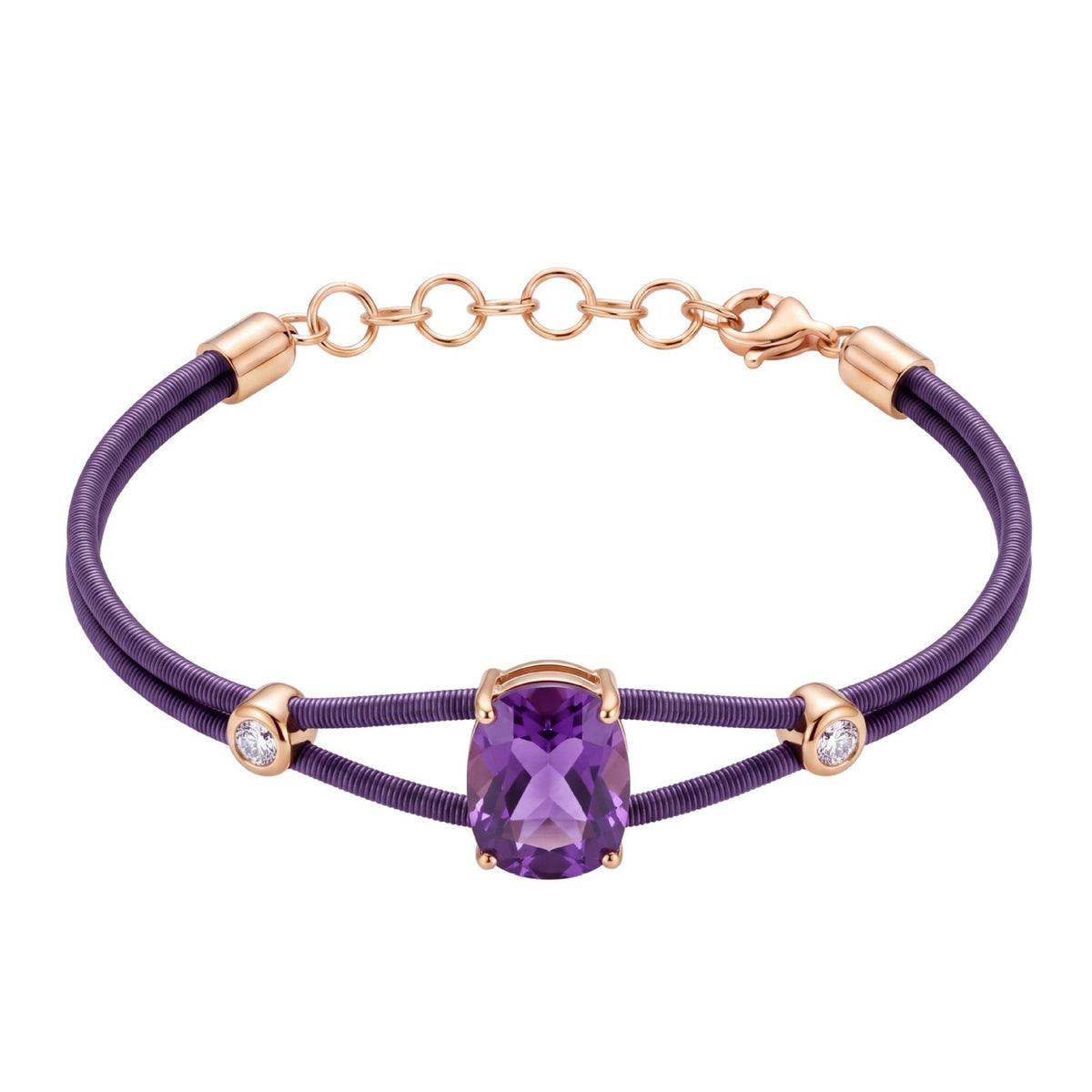 Dainty Double Cord Teardrop Gemstone Bracelet