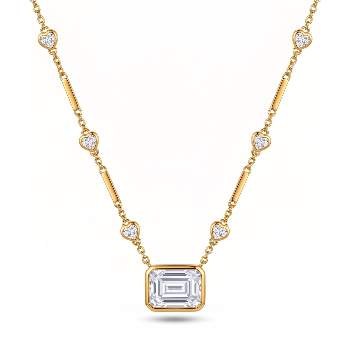 Dainty Layered Star Moon Heart Necklace