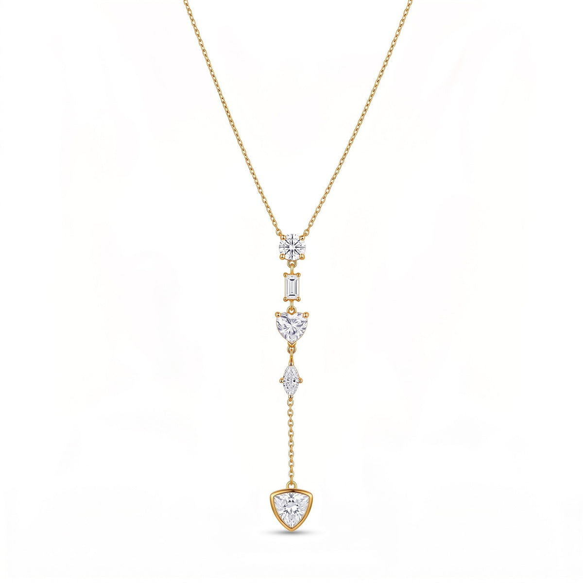 Dainty Layered Star Moon Heart Necklace