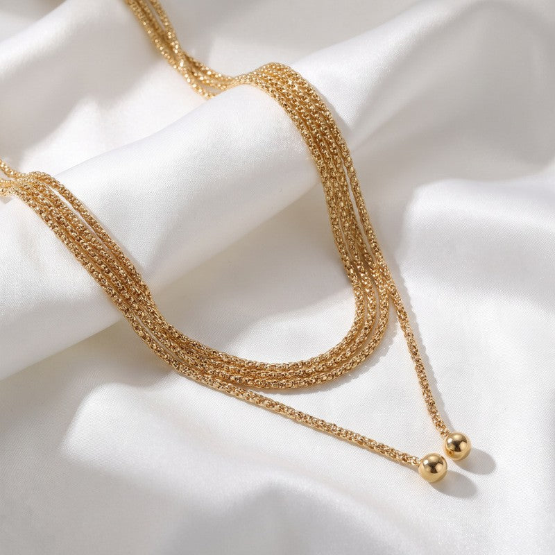Classy French Vintage Beaded Y-Necklace