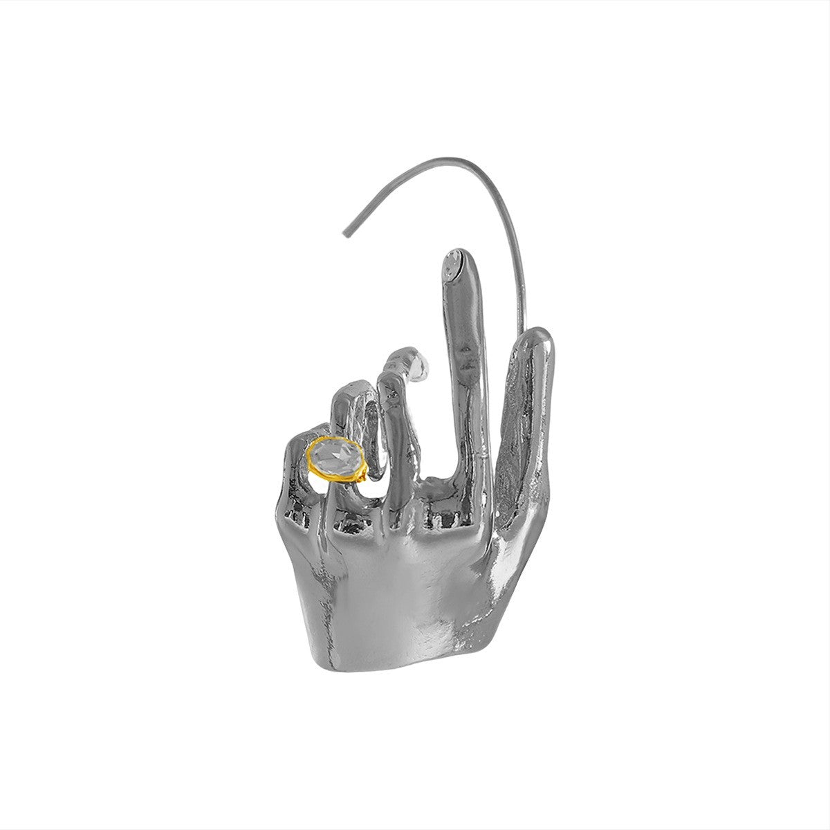 Statement Sculptural Hand Ear Cuff