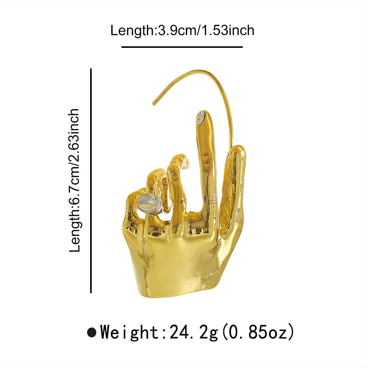 Statement Sculptural Hand Ear Cuff