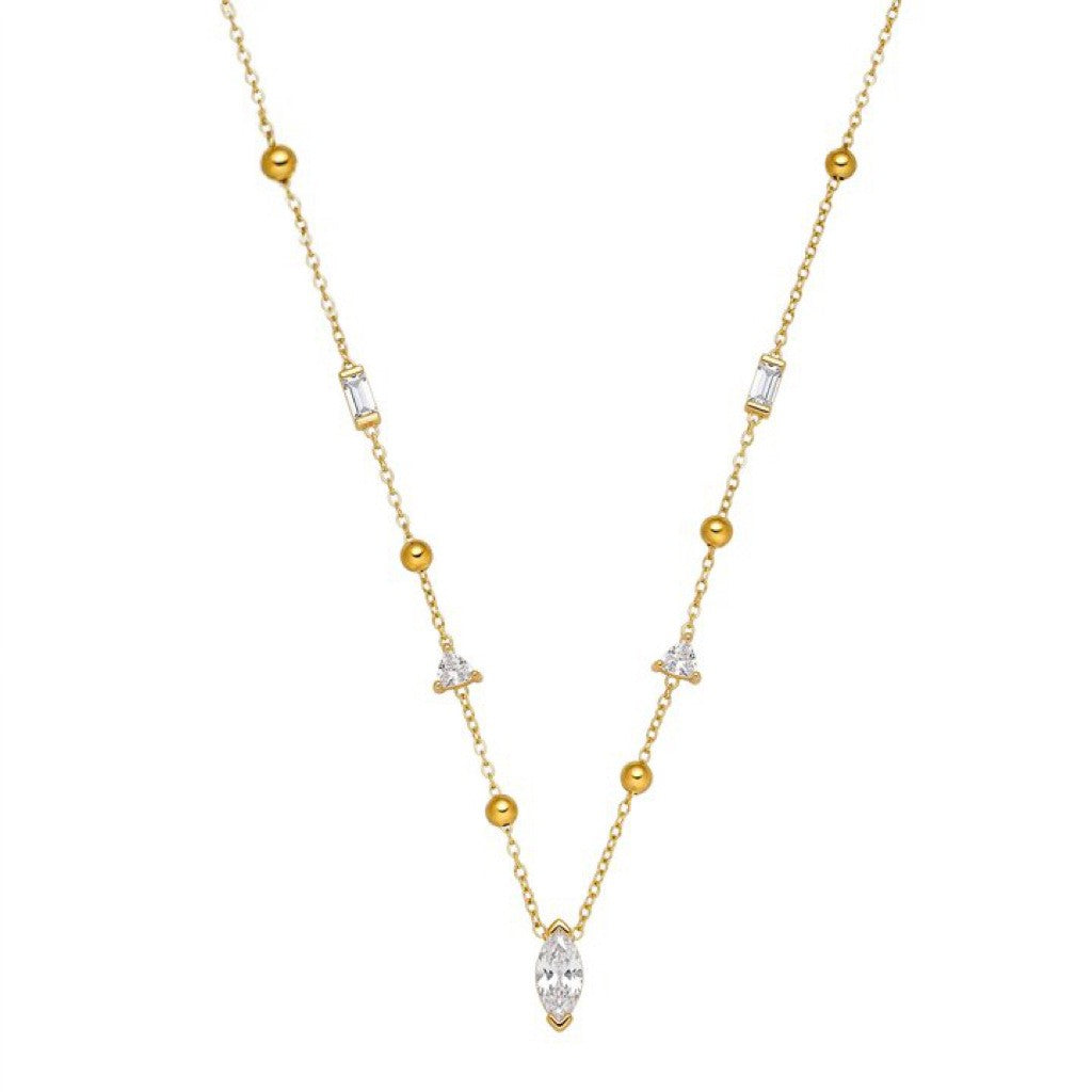 Dainty Layered Celestial Moon Star Necklace