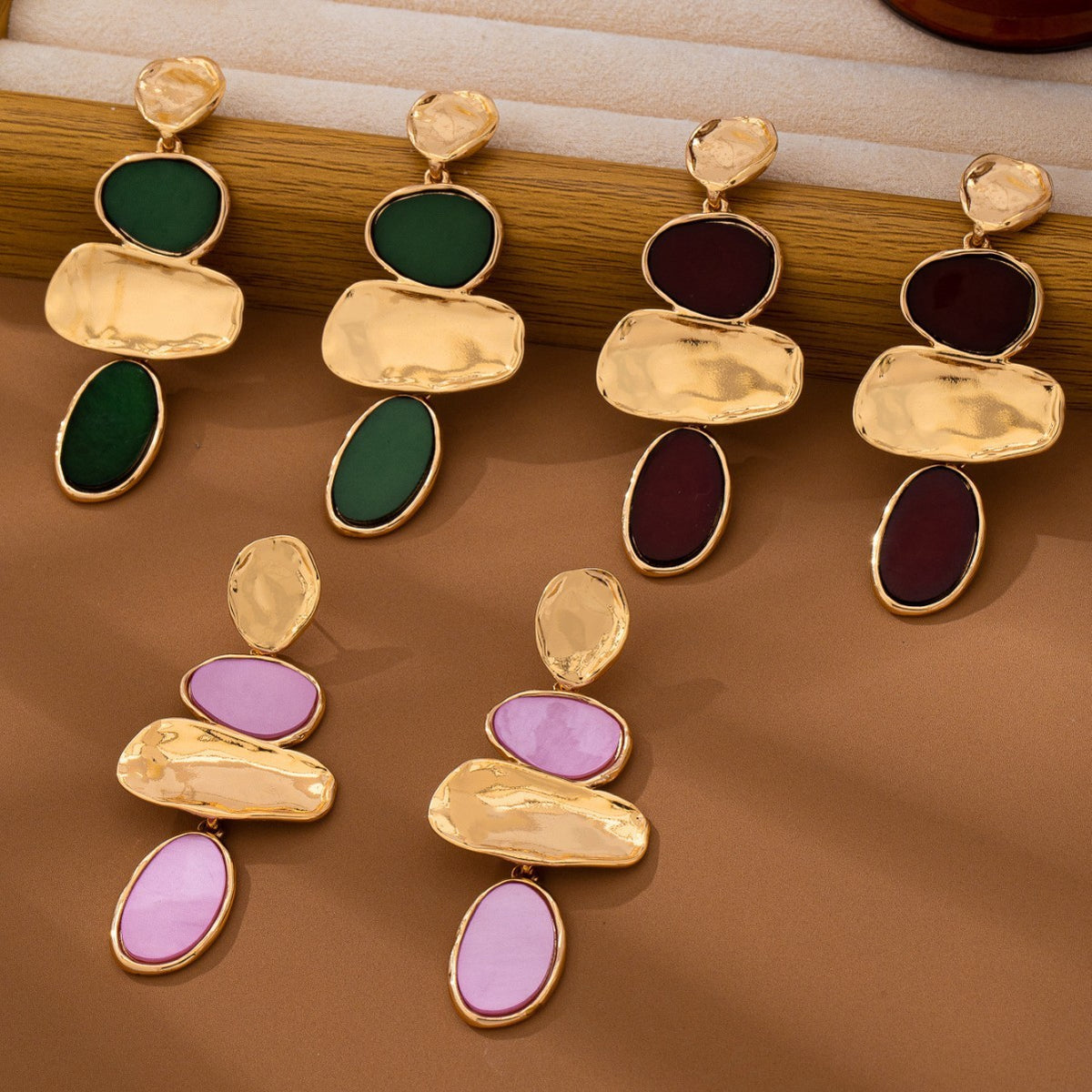 Classy Vintage Irregular Geometric Drop Earrings