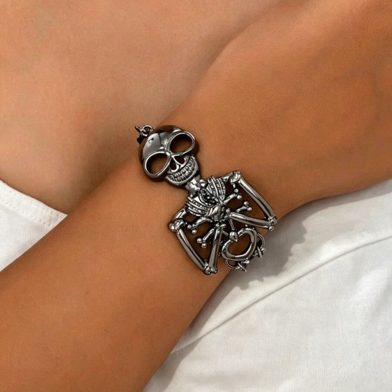 Vintage Inspired Skeleton Charm Bracelet