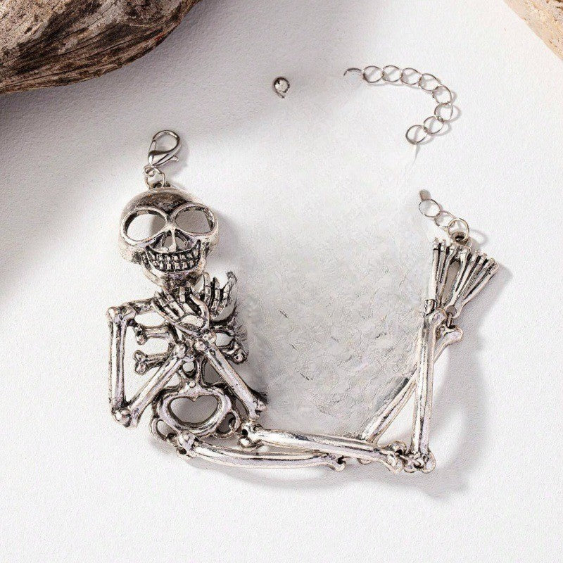 Vintage Inspired Skeleton Charm Bracelet
