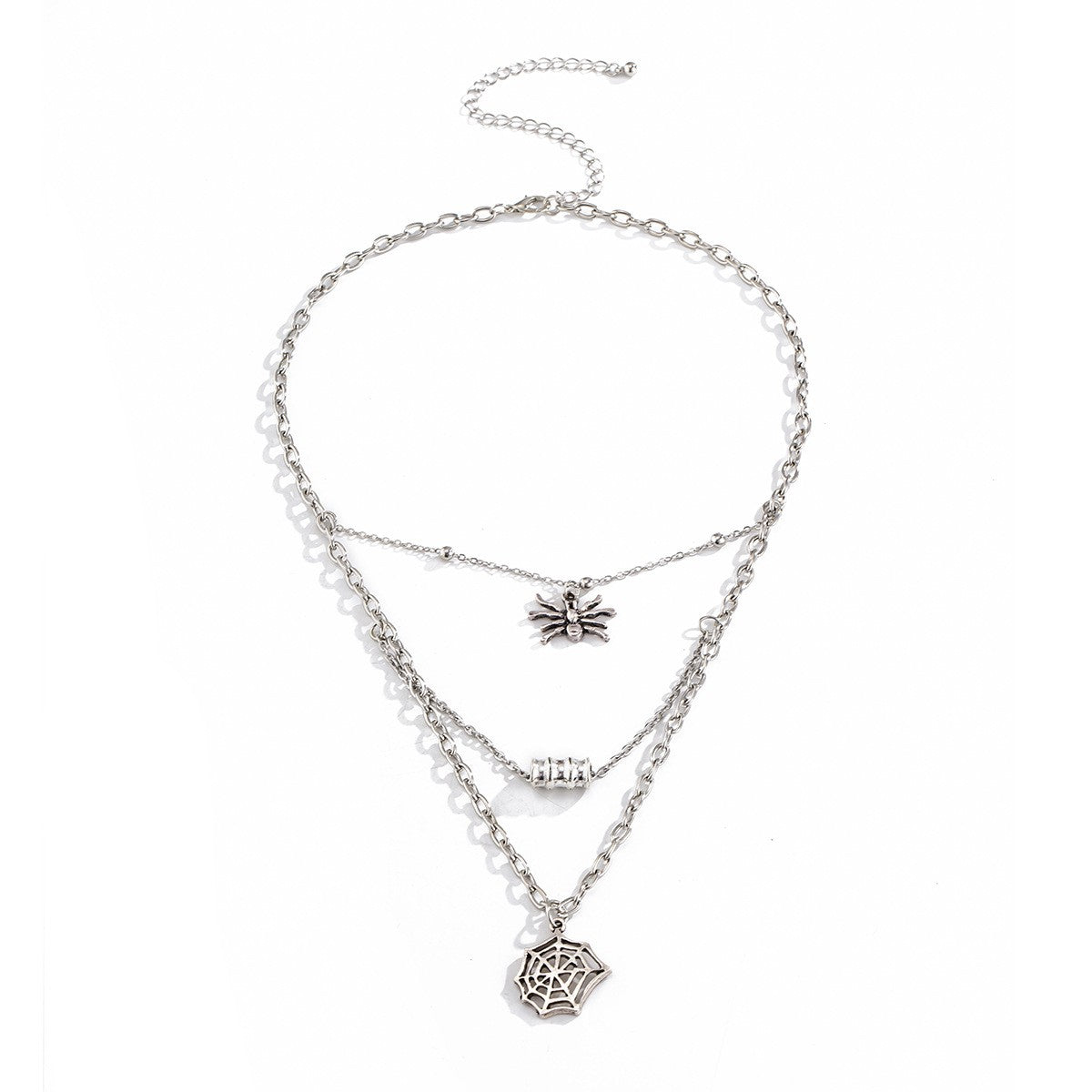Classy Spider Web Layered Necklace