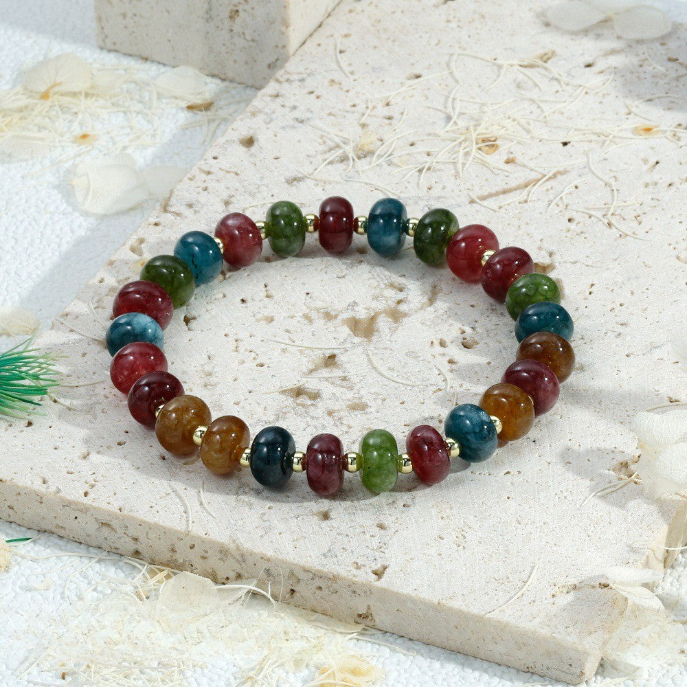 Boho Multicolor Geometric Stone Bracelet Stack