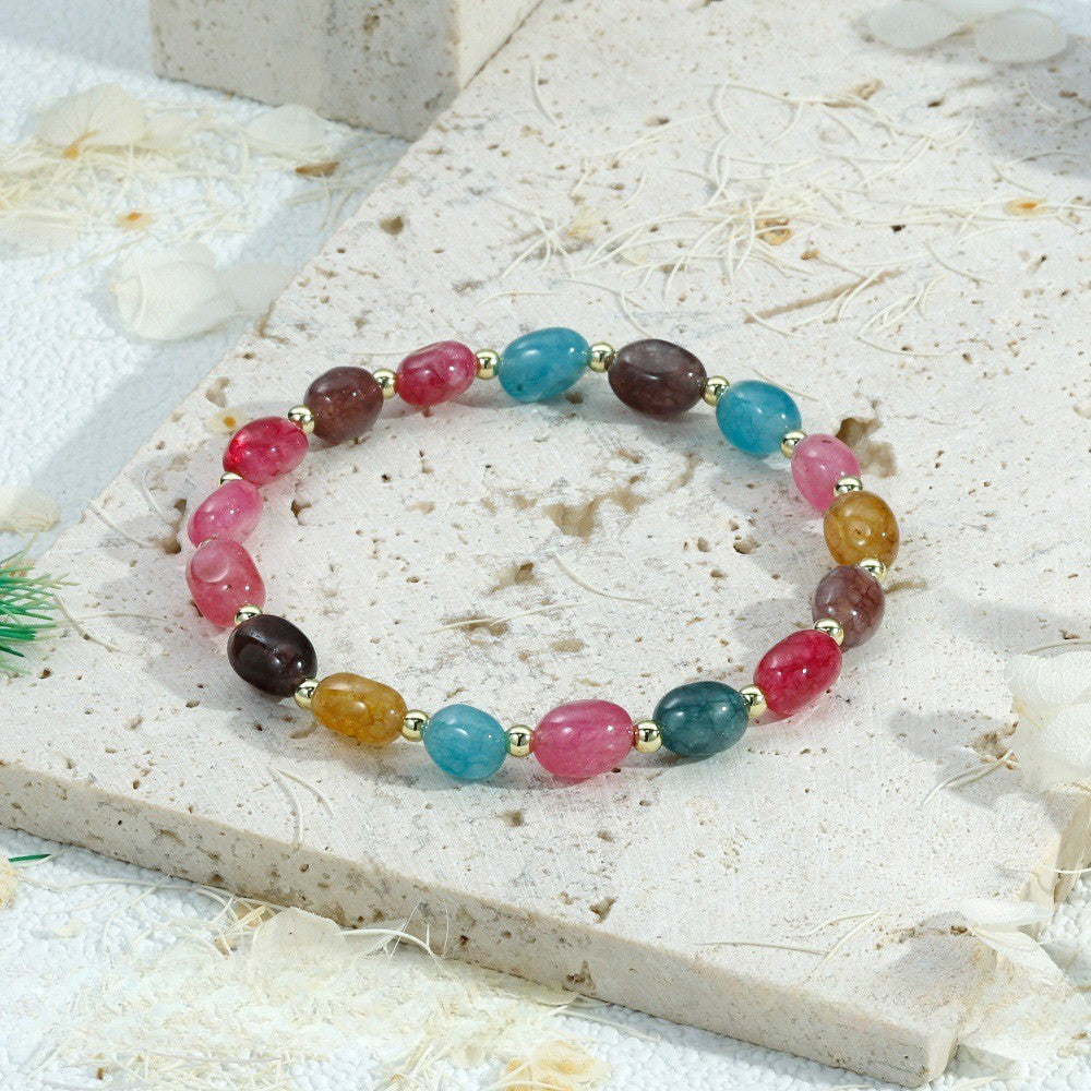 Boho Multicolor Geometric Stone Bracelet Stack