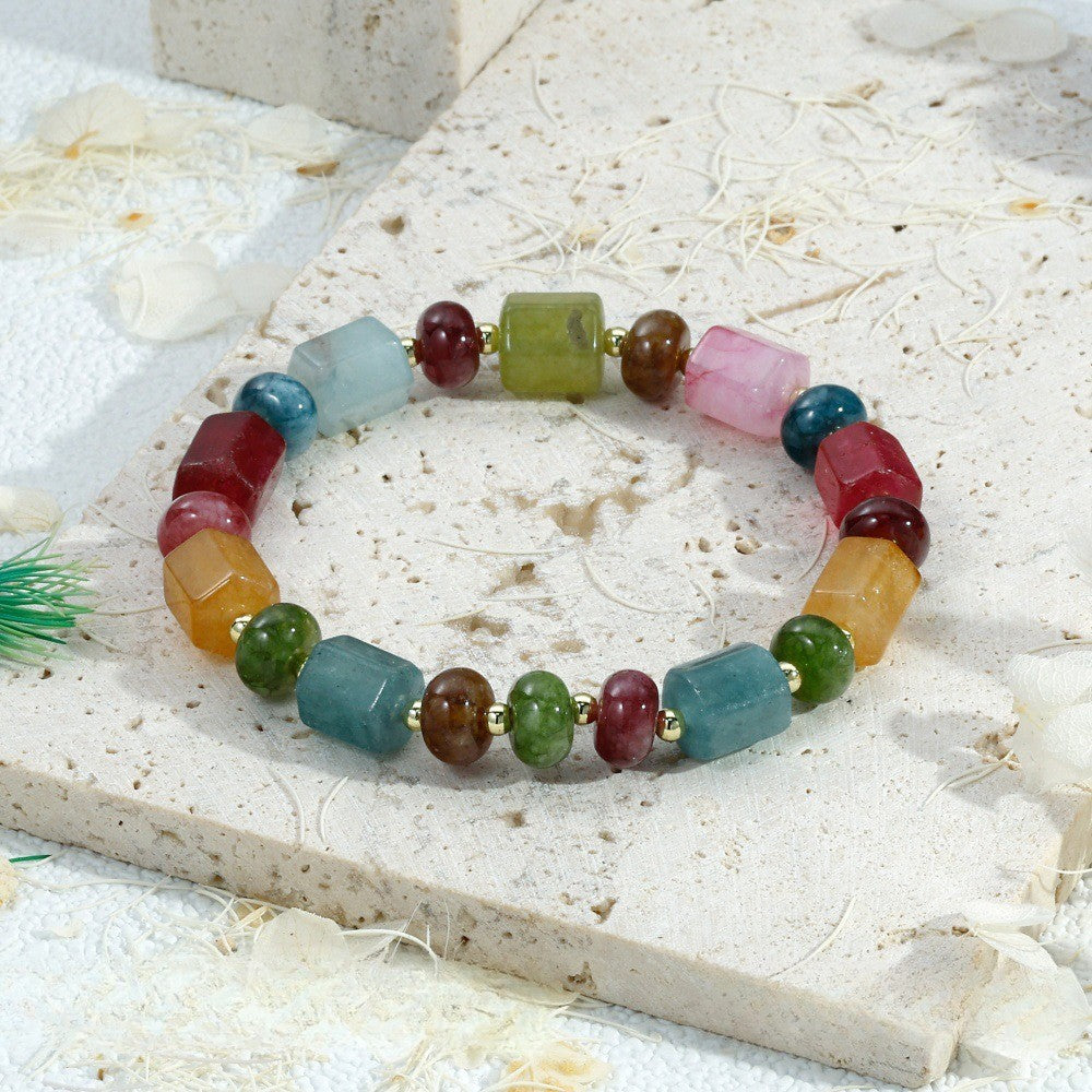 Boho Multicolor Geometric Stone Bracelet Stack
