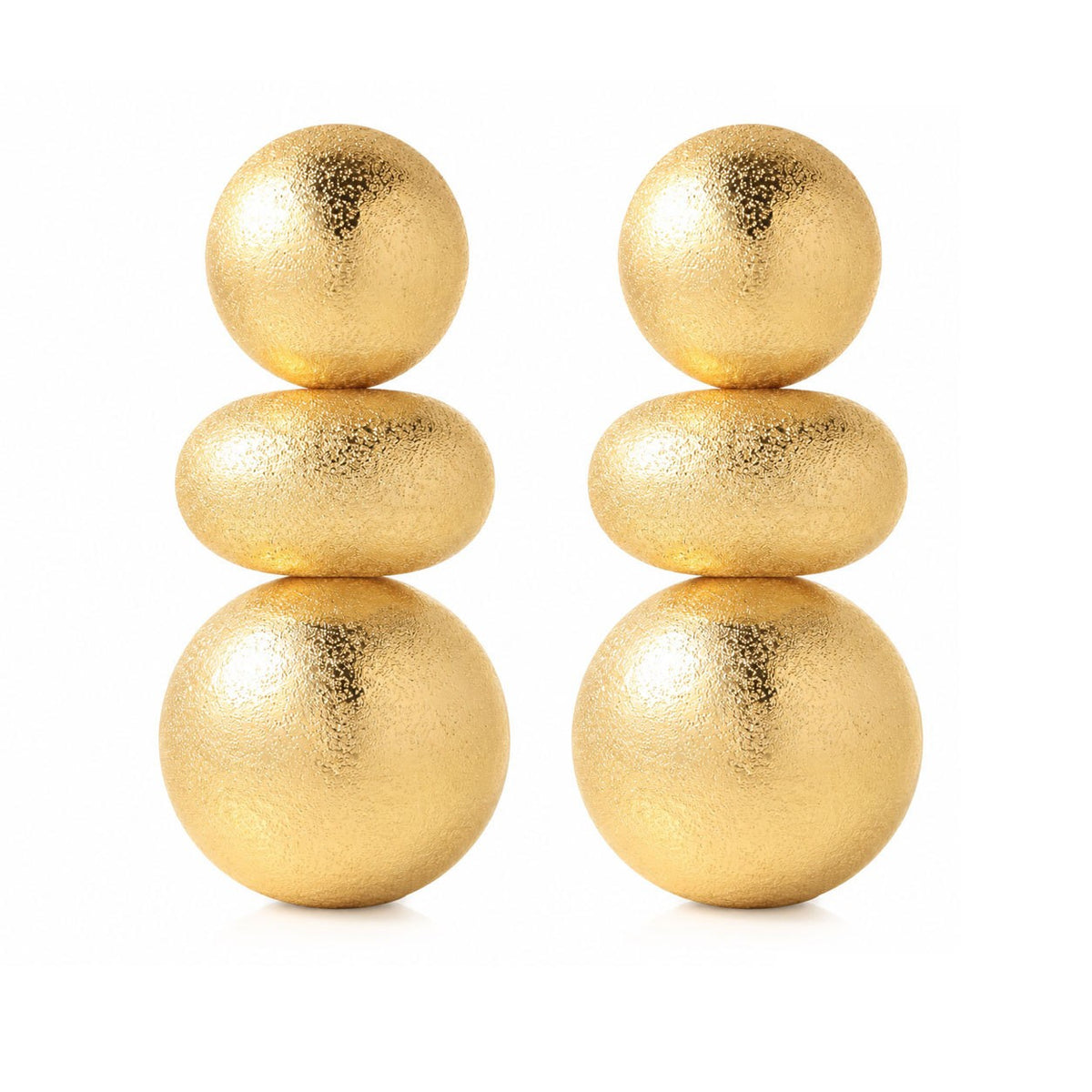 Classy Ribbed Geometric Tiered Drop Earrings