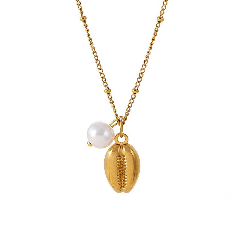 Dainty Faux Pearl Sea Animal Layered Necklace