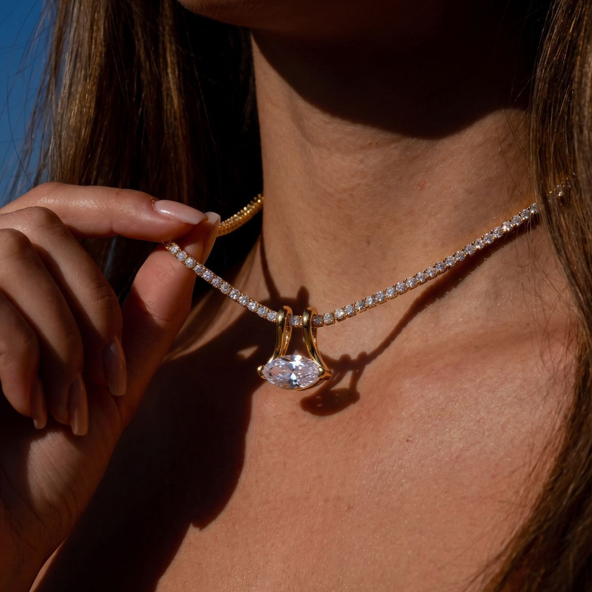 3pc Dainty Geometric Zirconia Layered Necklace